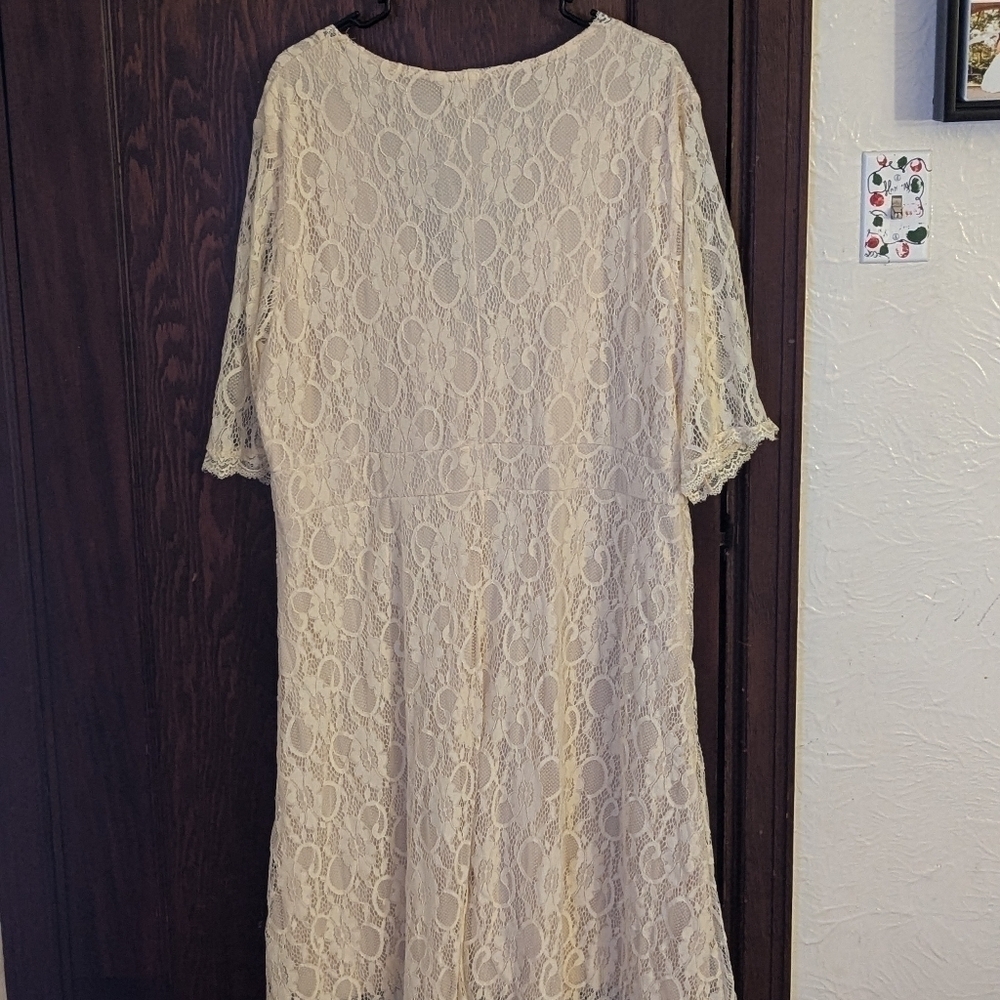 New with Tags Pinup Fashion Off White Lace Bridal Shower Dress Size 24W - Picture 5 of 6